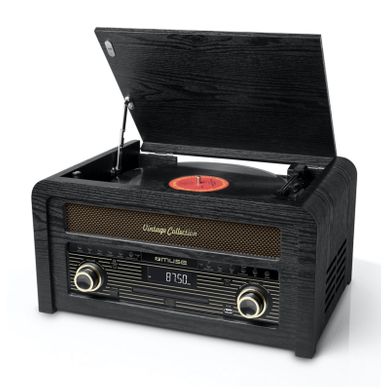 Platine Vinyle/cd/usb Stéréo 3 Vitesses 33/45/78t Mt115w