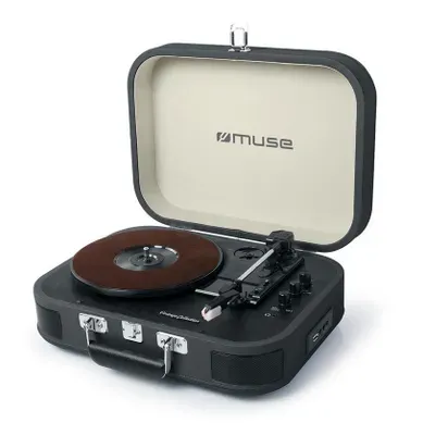 Platine Vinyle Stéréo 3 Vitesses 33/45/78t Avec Bluetooth Mt201dg