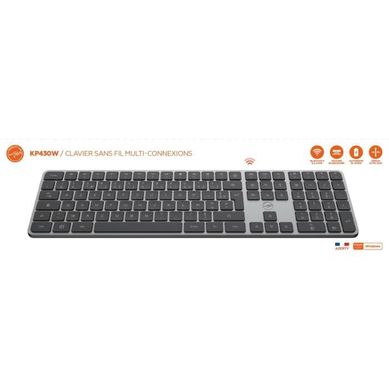 Clavier Sans Fil - Touches Plates - Kp430w - Azerty - Fr - Noir Clavier Sans Fil - Touches Plates - Kp430w - Azerty - Fr - Noir