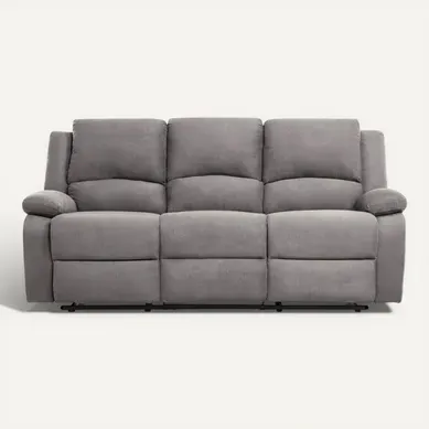 Relaxxo - Canapé De Relaxation électrique 3 Places Microfibre Leo