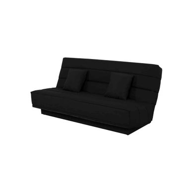 Banquette Clic-clac, Housse Et 2 Coussins Noir 120x190 Banquette Clic-clac, Housse Et 2 Coussins Noir 120x190