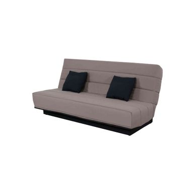Banquette Clic-clac, Housse Et 2 Coussins Taupe 120x190 Banquette Clic-clac, Housse Et 2 Coussins Taupe 120x190