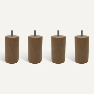 Pied Cylindrique Bois (lot De 4) Pied Cylindrique Bois (lot De 4)