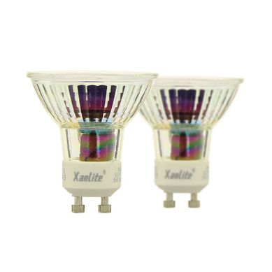 Lot 2 ampoules LED GU10 Spot Blanc chaud Lot 2 ampoules LED GU10 Spot Blanc chaud vue 3/4