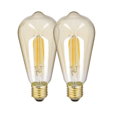 Lot 2 ampoules LED Edison E27 XANLITE DECO Verre ambré Lot 2 ampoules LED Edison E27 XANLITE DECO Verre ambré vue 3/4
