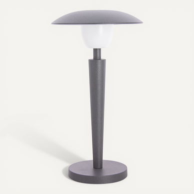 Lampe De Table LED Ip44, 400 Lumens, Rechargeable USB, 25cm, Cct et Dimmable, Gris