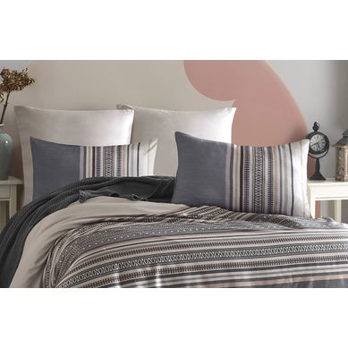 Parure Housse De Couette Et Taies D'oreiller 240x220 Cm Coton Imprimé Parure Housse De Couette Et Taies D'oreiller 240x220 Cm Coton Imprimé