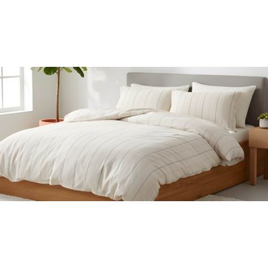 Parure Housse De Couette Et Taies D'oreiller 240x220 Cm Coton Lavé Parure Housse De Couette Et Taies D'oreiller 240x220 Cm Coton Lavé