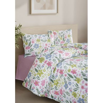 Parure Housse De Couette Et Taies D'oreiller 240x220 Cm Coton Imprimé Parure Housse De Couette Et Taies D'oreiller 240x220 Cm Coton Imprimé