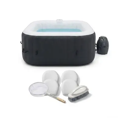 Spa Gonflable Carré Chauffant 130 Micro Jets Jusqu’à 6 Places 40°c Spa Gonflable Carré Chauffant 130 Micro Jets Jusqu’à 6 Places 40°c