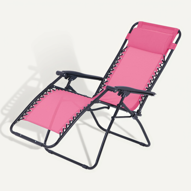 Fauteuil Relax De Jardin - O'colors - Multi Positions - Rose