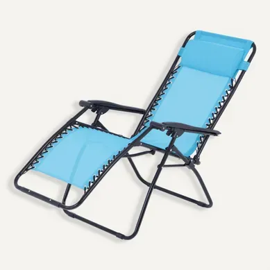 Fauteuil Relax De Jardin - O'colors - Multi Positions - Bleu