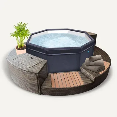 Netspa Spa Gonflable Octopus 4-6 Places + Mobilier 5 Éléments Netspa Spa Gonflable Octopus 4-6 Places + Mobilier 5 Éléments