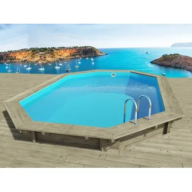 Piscine Bois " Miami 120 " - 4.86 X 3.36 X 1.20 M Piscine Bois " Miami 120 " - 4.86 X 3.36 X 1.20 M