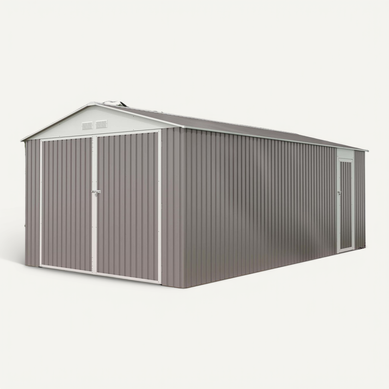 Garage Métal "nevada" Avec Porte Battante - 18,56 M² Garage Métal "nevada" Avec Porte Battante - 18,56 M²