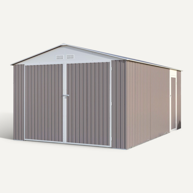 Garage Métal "nevada" Avec Porte Battante - 15,36 M² Garage Métal "nevada" Avec Porte Battante - 15,36 M²