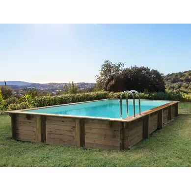 Piscine Bois En Kit Rectangle "sunrise " - 8.20 X 5.20 X 1.44 M Piscine Bois En Kit Rectangle "sunrise " - 8.20 X 5.20 X 1.44 M