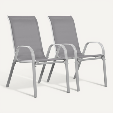 Fauteuil Jardin Textilène "cordoba" - Phoenix - Ecru - Lot De 2