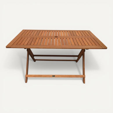 Table Pliante Bois Exotique "hong Kong" - Maple - 135 X 80 Cm - Marron Clair Table Pliante Bois Exotique "hong Kong" - Maple - 135 X 80 Cm - Marron Clair