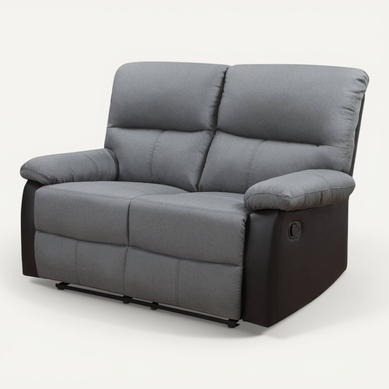 Canapé Relax "lincoln" - 147 X 89 X 103 Cm - 2 Places - Noir / Gris Foncé Canapé Relax "lincoln" - 147 X 89 X 103 Cm - 2 Places - Noir / Gris Foncé
