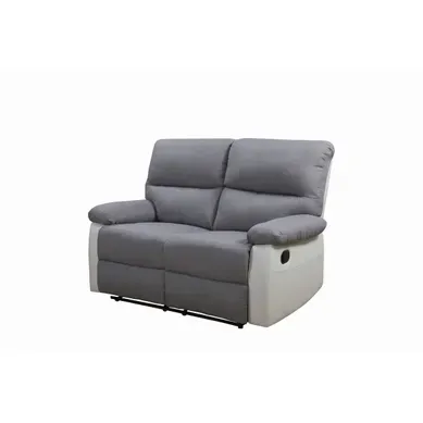 Canapé Relax "lincoln" - 147 X 89 X 103 Cm - 2 Places - Blanc / Gris Clair Canapé Relax "lincoln" - 147 X 89 X 103 Cm - 2 Places - Blanc / Gris Clair