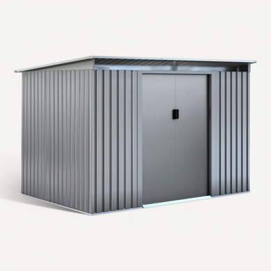 Abri De Jardin Métal Toit Plat "texas" - 4,72 M² - Gris Abri De Jardin Métal Toit Plat "texas" - 4,72 M² - Gris
