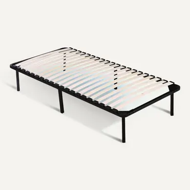 Cadre à Lattes + Pieds Pour Matelas De 90 x 190 cm - 20 Lattes Cadre à Lattes + Pieds Pour Matelas De 90 x 190 cm - 20 Lattes