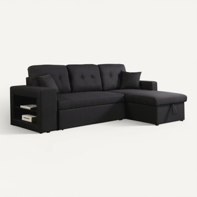 Canapé D'angle Convertible/réversible Axel - 3 Places - Noir