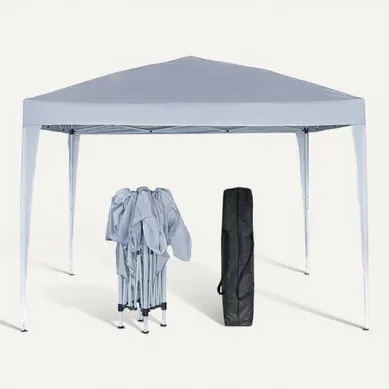 Tonnelle De Jardin Pliante "svetlana 3" - 9 M² - 3 X 3 M - Blanc
