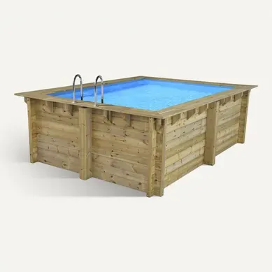 Piscine Bois Rectangle " Caimans 120 " - 4.10 X 3.00 X 1.24 M Piscine Bois Rectangle " Caimans 120 " - 4.10 X 3.00 X 1.24 M