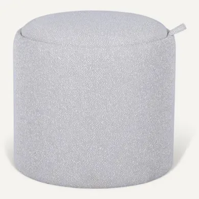 Zoé - Pouf Avec Rangement En Tissu Convertible En Table D'appoint D.40cm - Beige Chiné Zoé - Pouf Avec Rangement En Tissu Convertible En Table D'appoint D.40cm - Beige Chiné