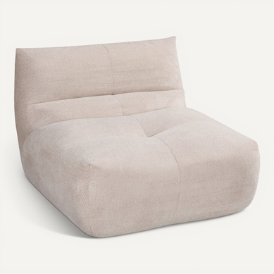 Alba - Chauffeuse Compressée 1 Place En Tissu - Beige Alba - Chauffeuse Compressée 1 Place En Tissu - Beige