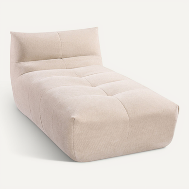 Alba - Chauffeuse Lounge Compressée 1 Place En Tissu - Beige Alba - Chauffeuse Lounge Compressée 1 Place En Tissu - Beige