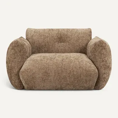 Bocca - Fauteuil En Tissu À Dossier Capitonné - Bronze