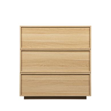 Joy - Commode 3 Tiroirs En Bois L85cm - Bois Clair Joy - Commode 3 Tiroirs En Bois L85cm - Bois Clair