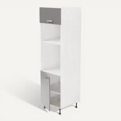 Colonne De Rangement - Encastrements Four Et Micro-ondes - Gris