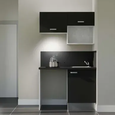 Kitchenette K02l-pt - 120 Cm Avec Plan De Travail Et évier Kitchenette K02l-pt - 120 Cm Avec Plan De Travail Et évier