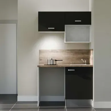 Kitchenette K02l-pt - 120 Cm Avec Plan De Travail Et évier Kitchenette K02l-pt - 120 Cm Avec Plan De Travail Et évier