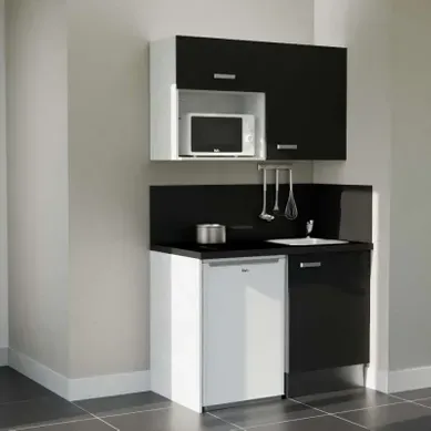 Kitchenette K07l-pt - 120 Cm Avec Plan De Travail Et évier Kitchenette K07l-pt - 120 Cm Avec Plan De Travail Et évier