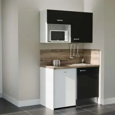 Kitchenette K07l-pt - 120 Cm Avec Plan De Travail Et évier Kitchenette K07l-pt - 120 Cm Avec Plan De Travail Et évier