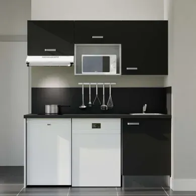 Kitchenette K55l-pt - 180 Cm Avec Plan De Travail Et évier Kitchenette K55l-pt - 180 Cm Avec Plan De Travail Et évier