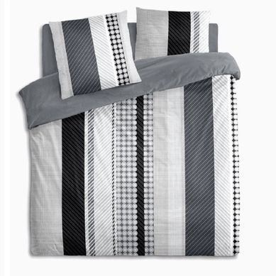 Housse De Couette Géométrique Gris - 100% Coton 57fils - Grand Teint - Dessin Exclusif + Taie(s) Housse De Couette Géométrique Gris - 100% Coton 57fils - Grand Teint - Dessin Exclusif + Taie(s)