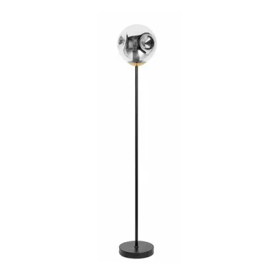 Lampadaire Chrome En Verre Et Métal  - Brume