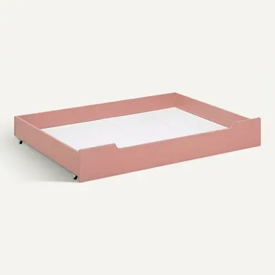 Tiroir De Lit Enfant Rose Avec Roulettes - Minot 8081