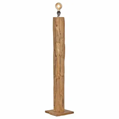 Lampadaire H. 133 Cm Assemblage Morceaux De Bois De Teck - Shenzi