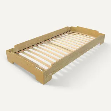 Lit Empilable 80x190 - 1 Place En Bois Massif, Miel Lit Empilable 80x190 - 1 Place En Bois Massif, Miel