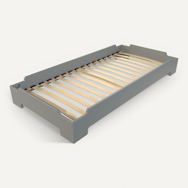 Lit Empilable 80x190 - 1 Place En Bois Massif, Gris Lit Empilable 80x190 - 1 Place En Bois Massif, Gris