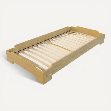 Lit Empilable 80x200 - 1 Place En Bois Massif, Miel Lit Empilable 80x200 - 1 Place En Bois Massif, Miel