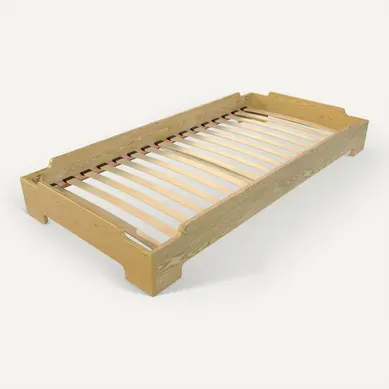 Lit Empilable 90x190 - 1 Place En Bois Massif, Miel Lit Empilable 90x190 - 1 Place En Bois Massif, Miel