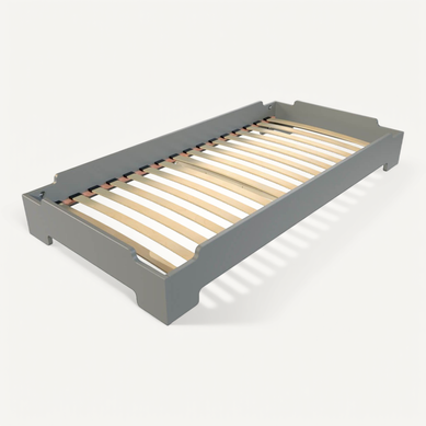 Lit Empilable 90x200 - 1 Place En Bois Massif, Gris Lit Empilable 90x200 - 1 Place En Bois Massif, Gris